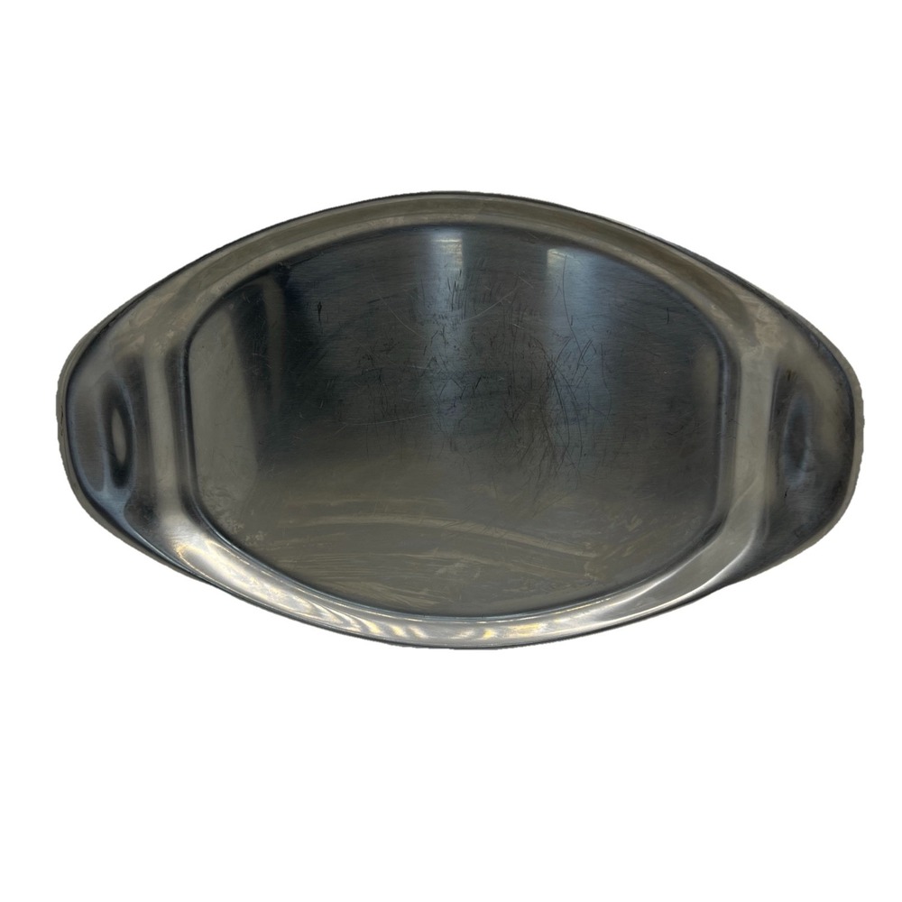 Vintage Stainless Steel Serving‎ Dish Mid Century Modern